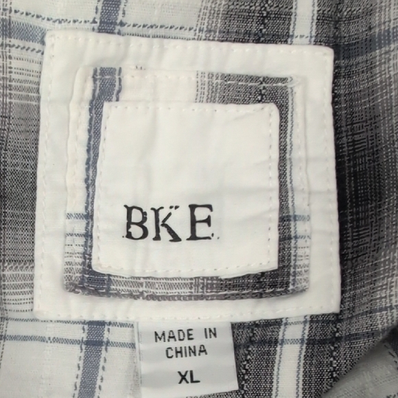 Men’s BKE Blue & White Striped Cotton Denim Shirt Size XL​ - Picture 8 of 12